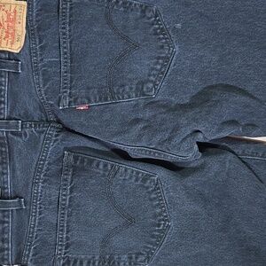 Levis Original 501 Straight Leg Button Fly Black Jeans Mens 38X34